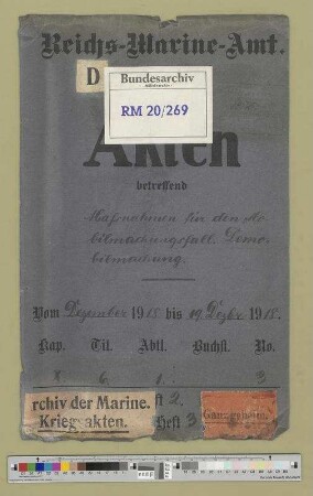 Maßnahmen für den Demobilmachungsfall, Demobilmachung: Bd. 2