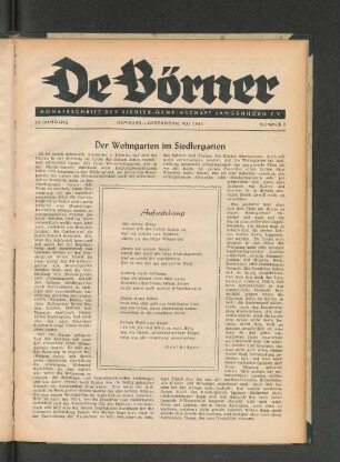 16. Jahrgang, Hamburg-Langenhorn, Mai 1951, Nummer 5
