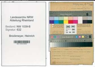 Entnazifizierung Heinrich Brockmeyer , geb. 17.01.1915 (Bahnbeamter)