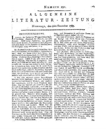 The Critical review. [October 1785]. London [1785]