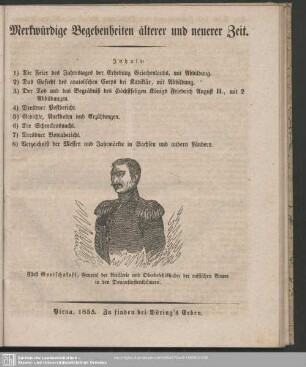 Merkwürdige Begebenheiten älterer und neuerer Zeit, 1855