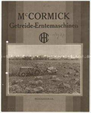 Getreidemäher der Firma Mc. Cormick