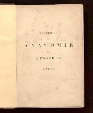 Atlas: Grundriss der Anatomie des Menschen