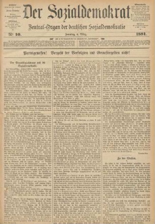 No 10. Sonntag, 6. März. 1881.