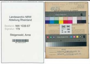 Entnazifizierung Anne Steigerwald , geb. 04.07.1916 (Graphikerin)