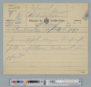 Telegramm an Richard Dehmel