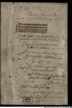 Theologia naturalis