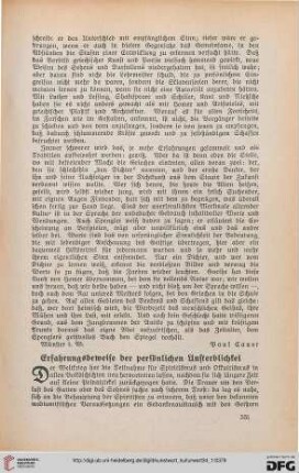 34: Erfahrungsbeweise der persönlichen Unsterblichkei[t]