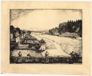 Räumliche Studien am Beispiel idealtypischer Landschaft Freiflächen für Fußgänger: Perspektivische Ansicht