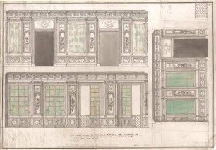 Pedetti, Peter Moritz (Maurizio); Eichstätt; Residenz (Codex Aureatinus) - Ritterzimmer (Wandabwicklungen)