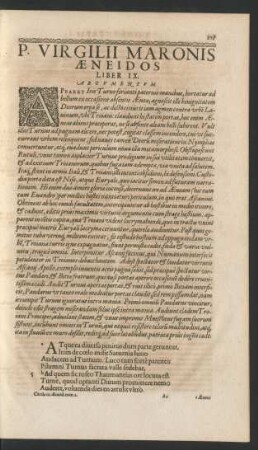 P. Virgilii Maronis Aeneidos Liber IX.