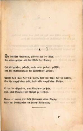 Die Weisheit des Brahmannen : ein Lehrgedicht in Bruchstücken, 1. (1836)