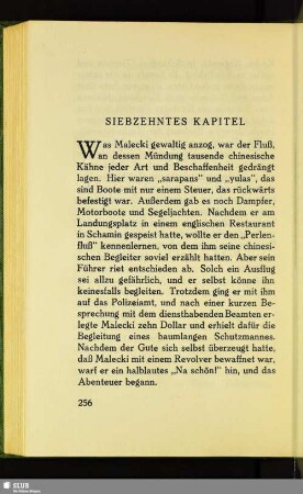 Siebzehntes Kapitel