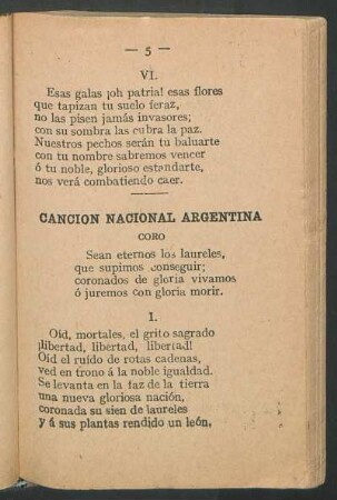 Canción nacional argentina