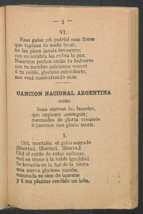 Canción nacional argentina