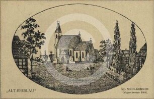 Ansicht der Nikolaikirche in Breslau
