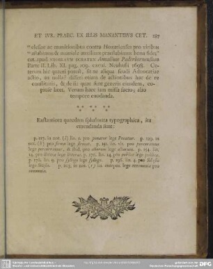 Exstantiora Quaedam Sphalmata typographica, ita emendanda sunt
