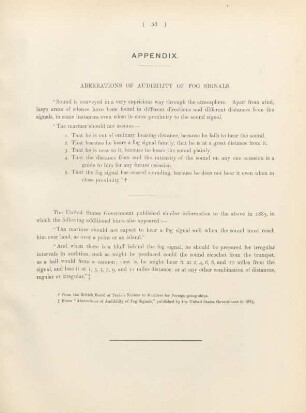Appendix. Aberrations of audibility of fog signals