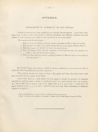 Appendix. Aberrations of audibility of fog signals