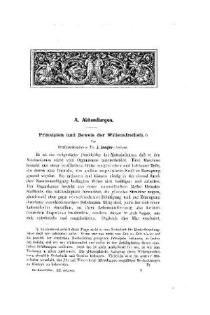 Prinzipien und Beweis und Willensfreiheit