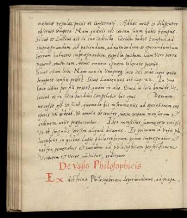 De vasis Philosophicis