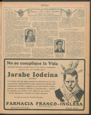 Buenos Aires hace 60 años [del 3 al 9 de octubre de 1870]