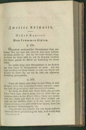 Erstes Kapitel. Von krummen Linien