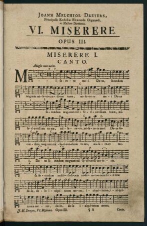 1-30, VI. Miserere. Opus III. Canto.