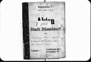 Kriegsleistungen 1870/1 und Erstattung der dadurch der Stadt Düsseldorf