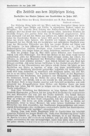 EIn Zeitbild aus dem 30jährigen Krieg