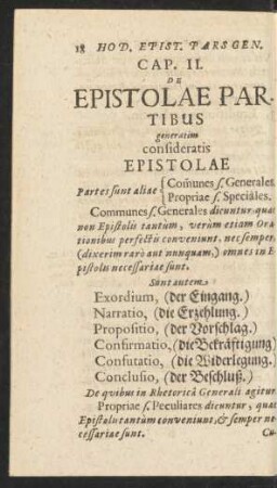 Cap. II. De Epistolae Partibus generatim ...
