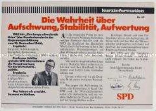 Propagandaflugblatt der SPD zur Bundestagswahl 1969 (Kurzinformation Nr. 29)