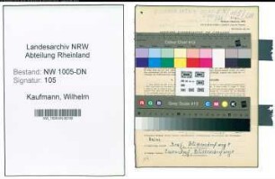 Entnazifizierung Wilhelm Kaufmann , geb. 11.06.1893 (Kraftfahrer)