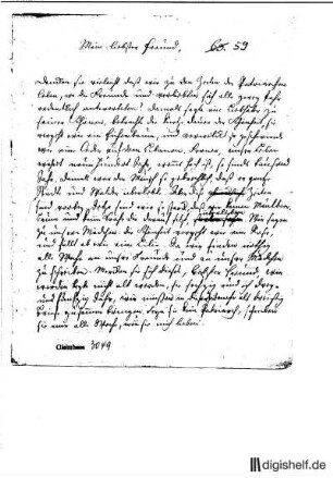 59: Brief von Karl Wilhelm Ramler an Johann Wilhelm Ludwig Gleim