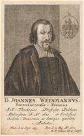 Johannes Weinmann aus Schweinfurt, Prof. theol. in Altdorf; geb. 15. September 1599; gest. 31. August 1672