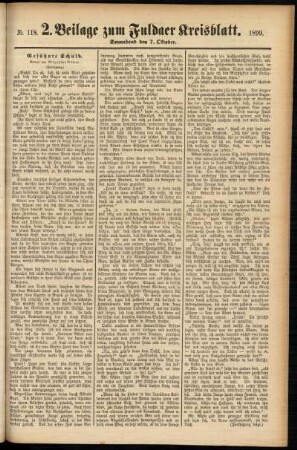 Dritte Ausgabe vom Samstag, den 07. Oktober 1899.