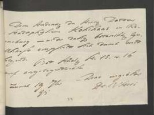Brief von Paulus Usteri an Johann Jacob Kohlhaas