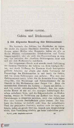 Erstes Capitel: Gehirn und Rückenmark