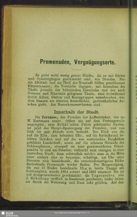 Promenaden, Vergnügungsorte