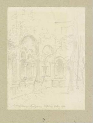 Partie des Kreuzgangs der Stiftskirche in Aschaffenburg