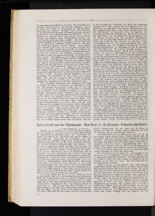 Feldpostbrief aus der Champagne.