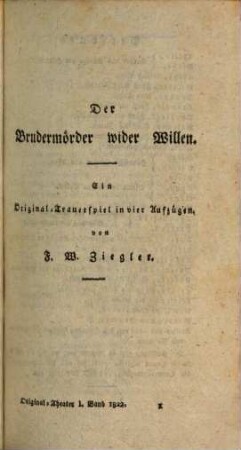 Original-Theater : für das Jahr ..., 1822, 1