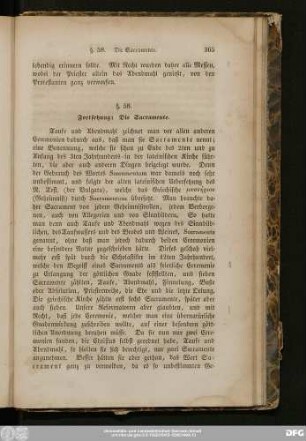 §. 58. Fortsetzung: Die Sacramente.