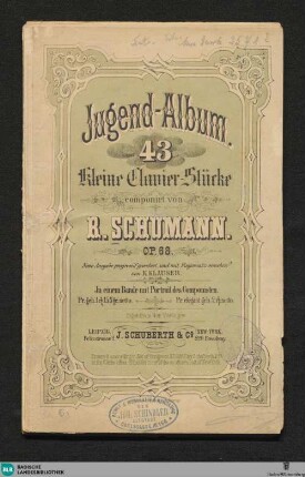 Jugend-Album : 43 kleine Clavier-Stücke; op. 68; in einem Bande mit dem Portrait des Componisten