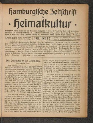 Die Lehraufgabe der Kunsthalle.