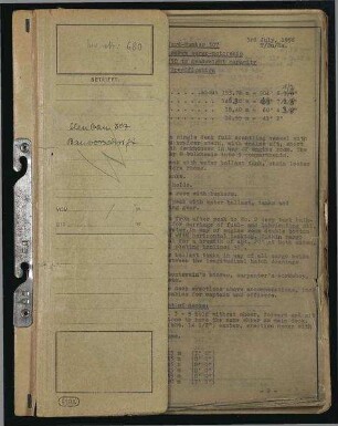 Specification. Single-Screw Cargo-Motorship of abt. 14.250 ts deadweight capacity, Yard-Number 307