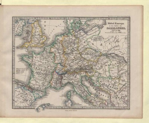 Mittel Europa in den Zeiten der Carolinger, 752 bis 911