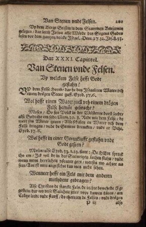 Dat XXXI. Capittel. Van Stenen unde Felsen.