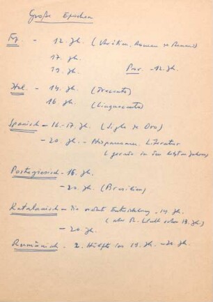 16b, Überblick – Große Epochen
