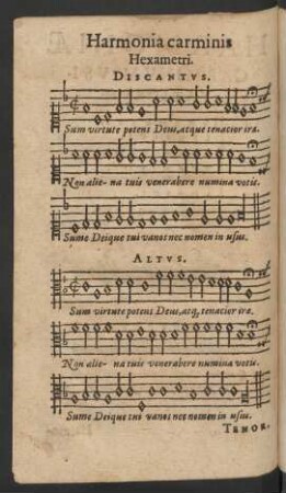 Harmonia carminis Hexametri.
